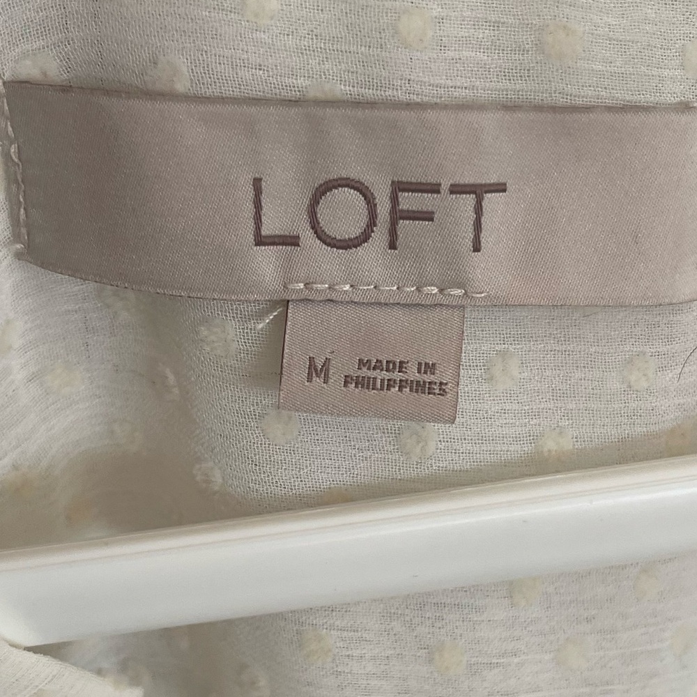 Loft white flowy shirt